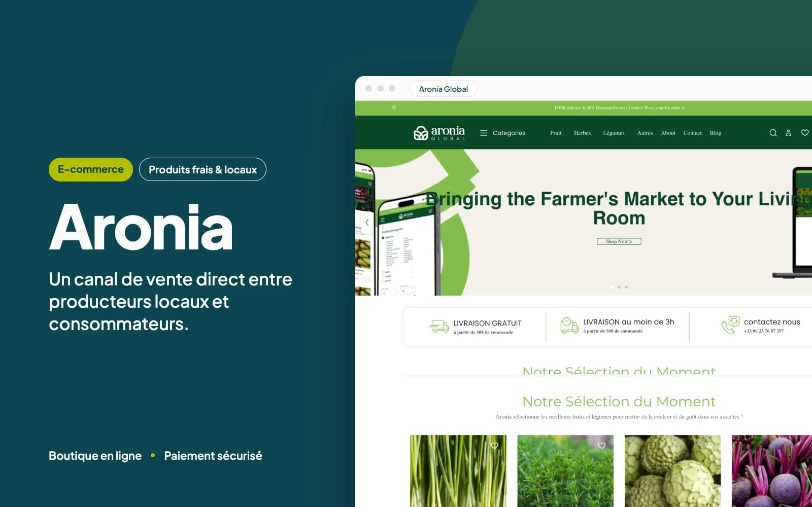 Aperçu du site Aronia
