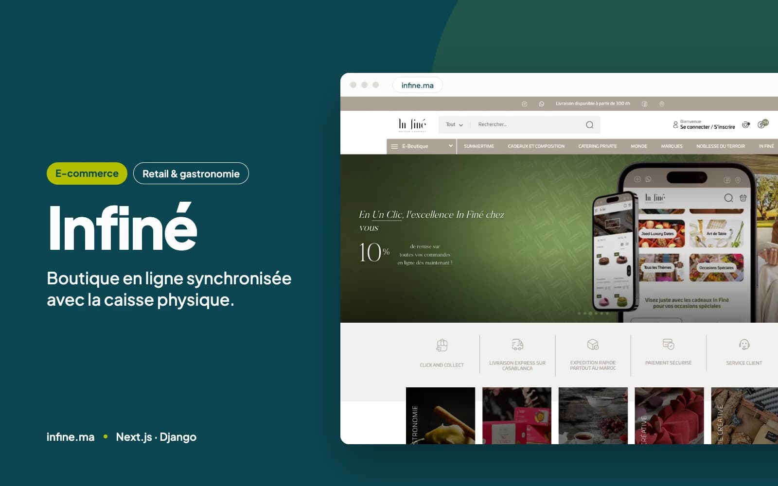 Aperçu du site Infine
