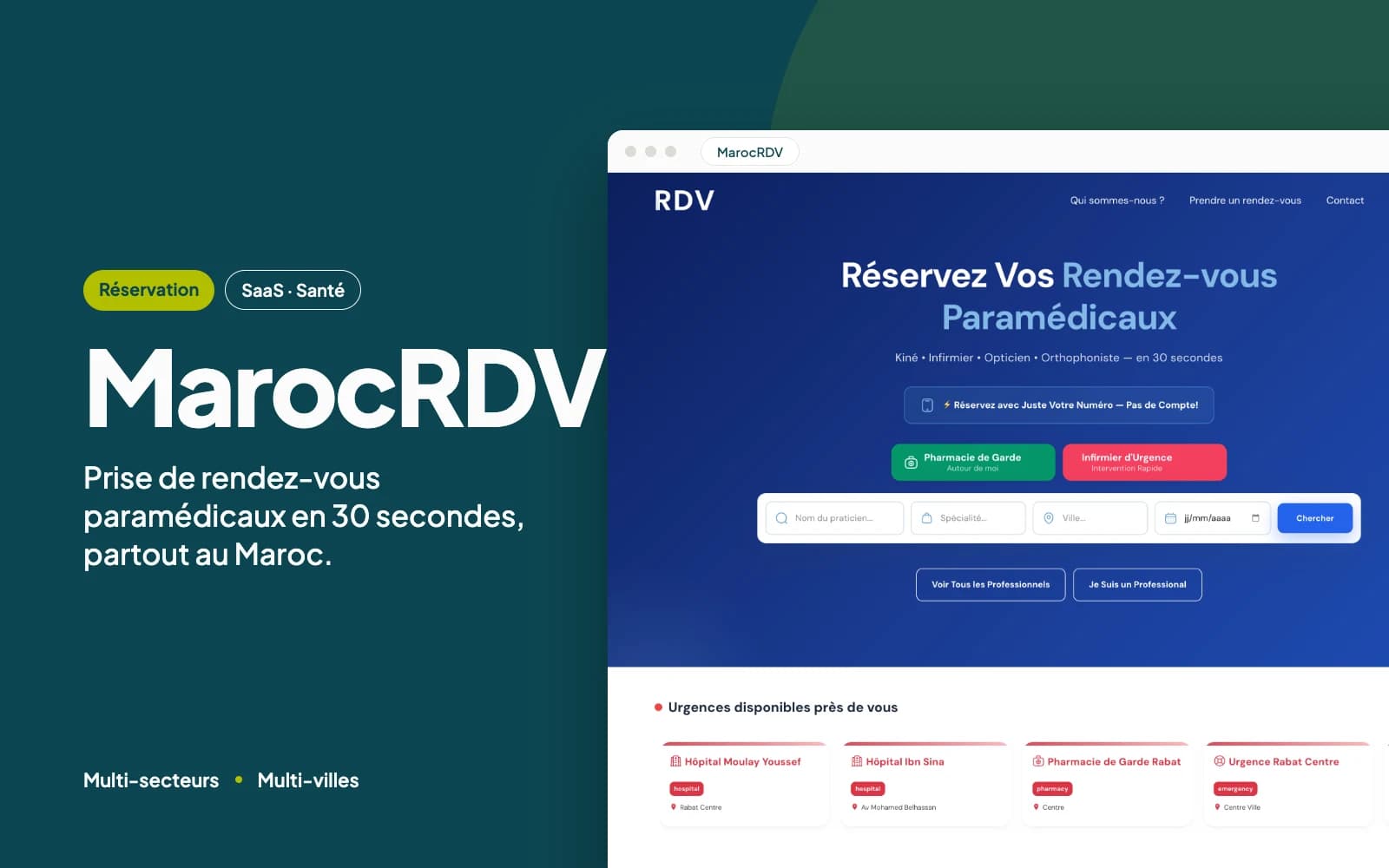 Aperçu du site MarocRDV