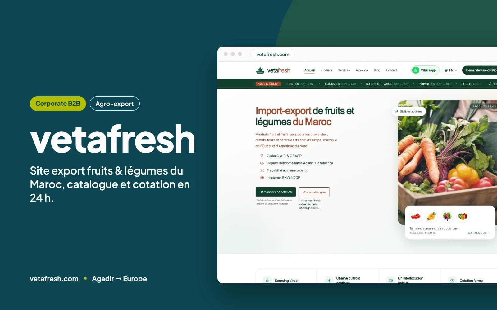 Aperçu du site Vetafresh