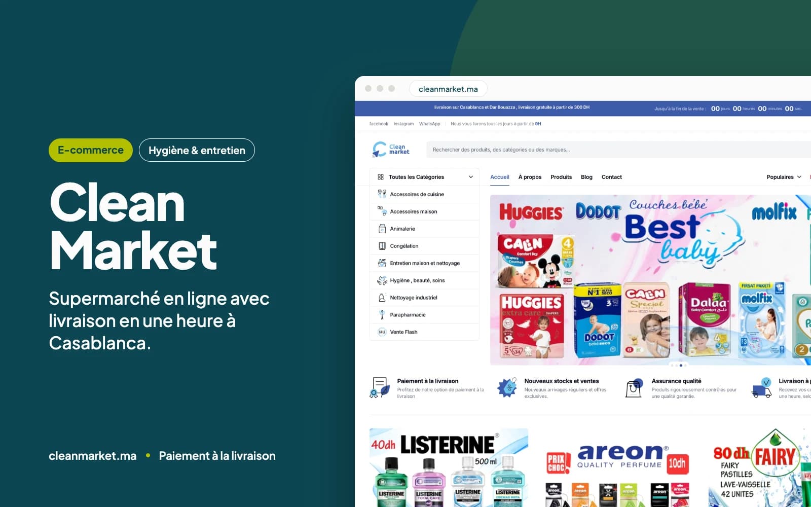 Aperçu du site Clean Market