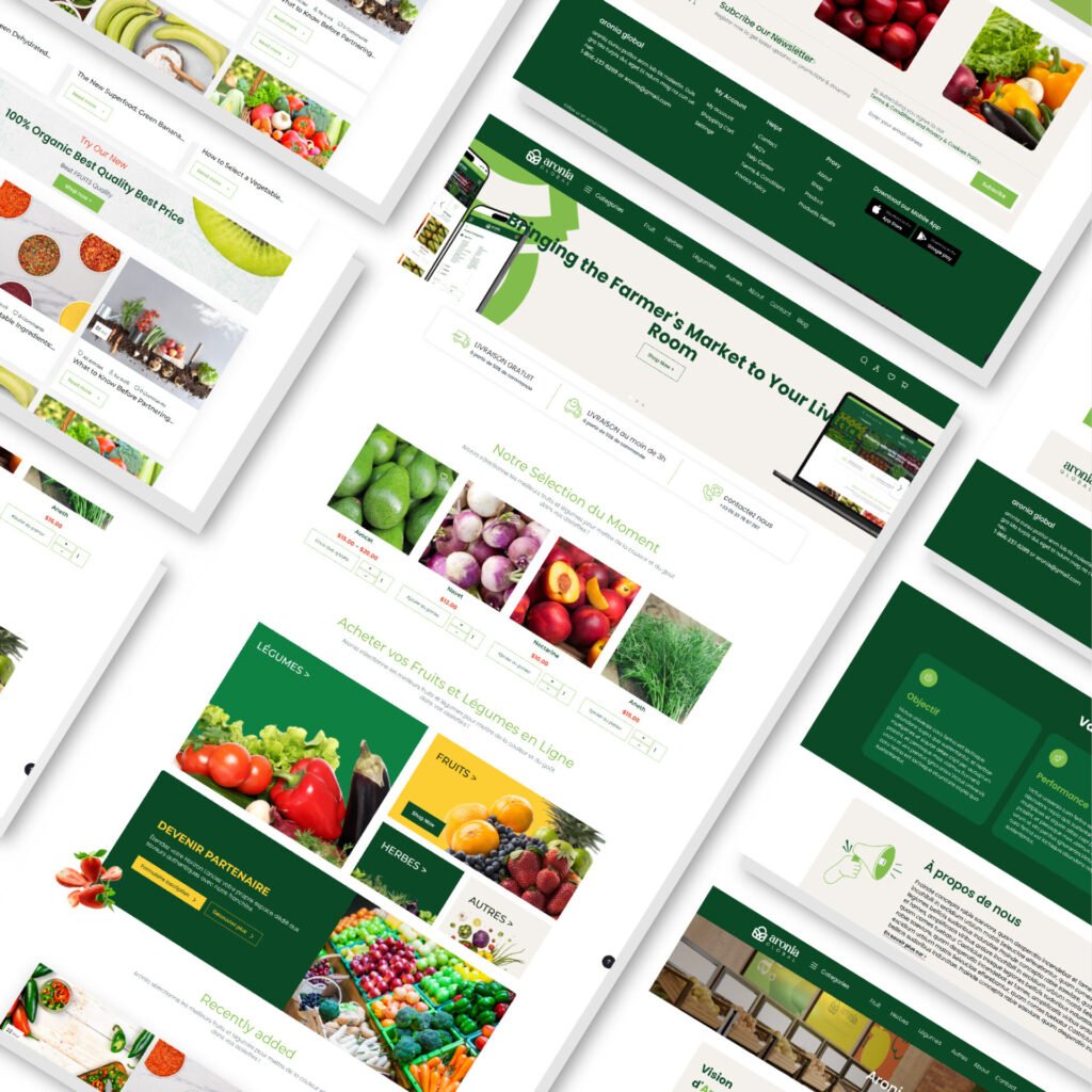 Aronia – Plateforme E‑commerce de Vente de Légumes Frais & Produits du Terroir
